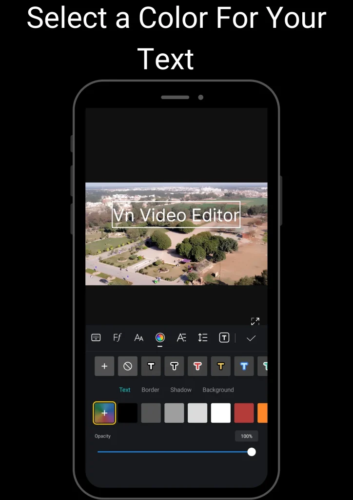 How To Add Text In VN Video Editor (A Complete Guide) 5 Select the color of text