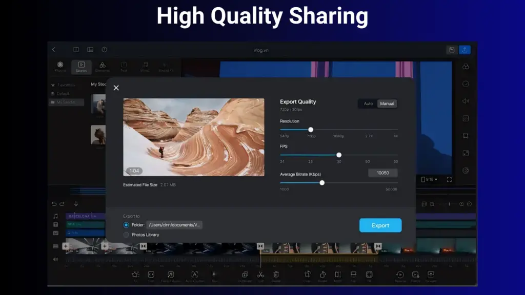 VN Video Editor For MAC Download Latest Version - Pro Editor 5 VN for MAC high quality sharing